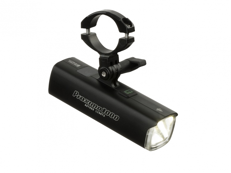 AUTHOR Head light PROXIMA 1000 lm / GoPro clamp USB Alloy